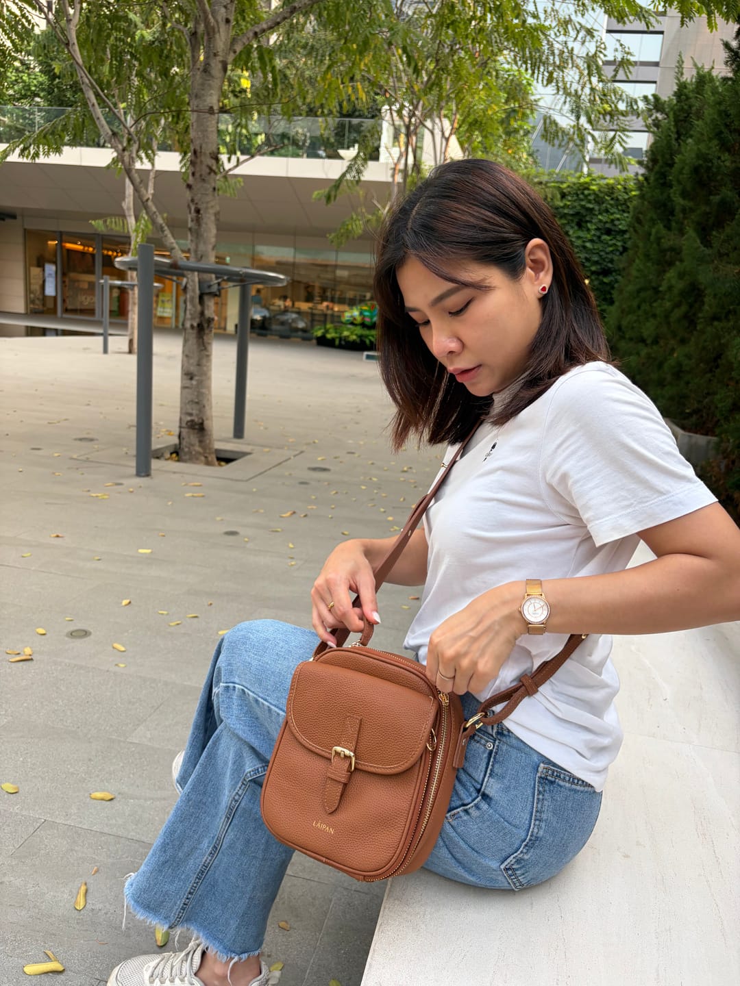 Customer photo review of Laipan - Leather Crossbody Bag