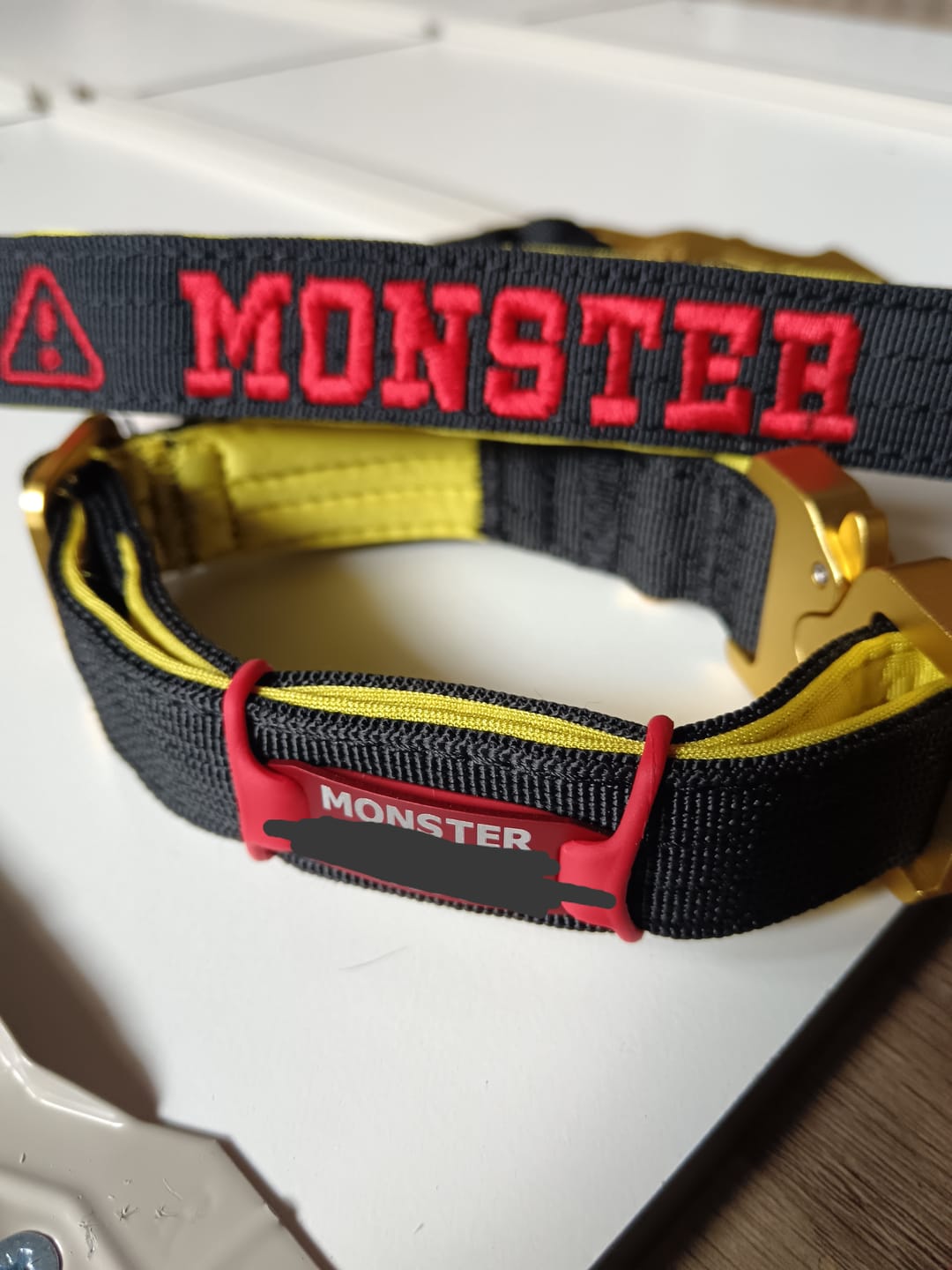 Customer photo review of Dog ID Attachment Tag (6 Colour Choices)