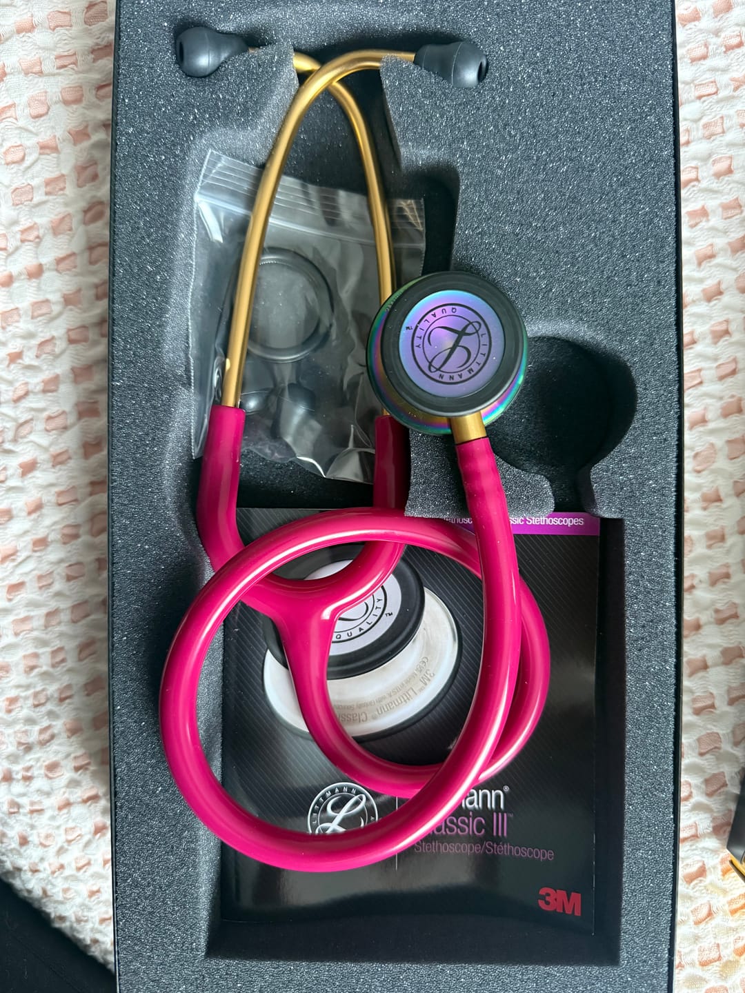 Customer photo review of Littmann Classic III Stethoscope: Raspberry Rainbow 5806