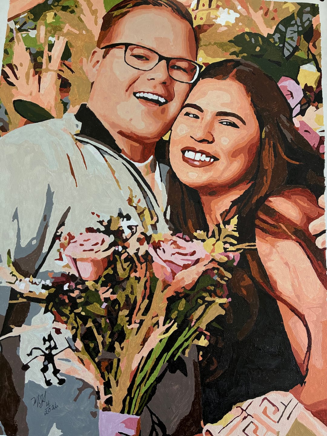 Customer photo review of Custom Paint by Numbers Kit for Personalized Artwork