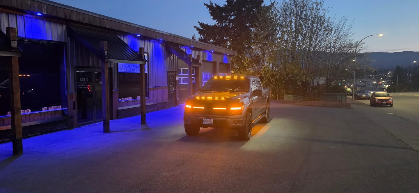 Customer photo review of Smoked LED Grille Amber Lights W/ Sequential Turn Signal For 2024+ Ford F150 XLT | In Stock On Apr 30