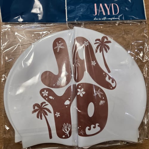 Customer photo review of JAYD Swim Cap || Island Palms