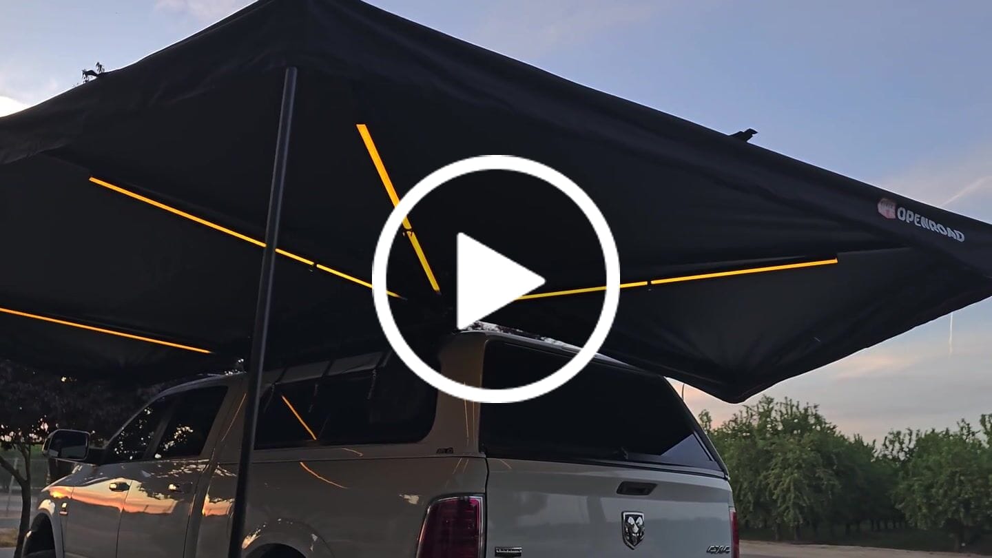 Customer video review of OPENROAD 270 Degree Awning XL