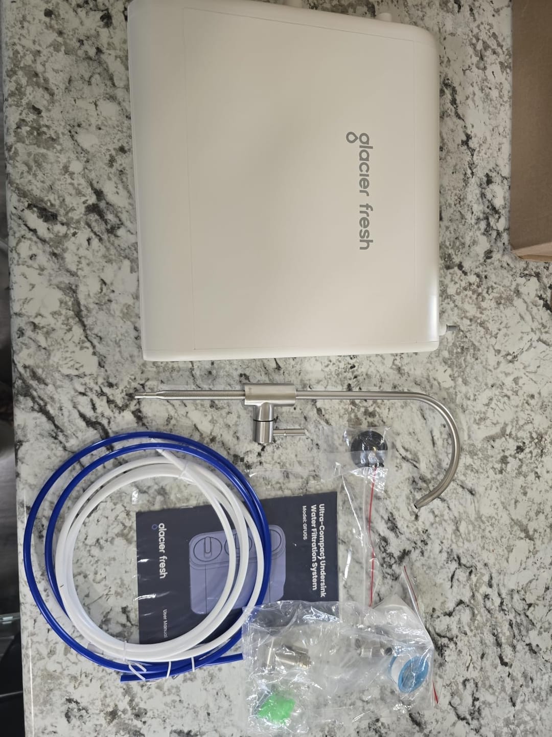 Customer photo review of Glacier Fresh U06 Under Sink Ultra Filtration Water Filter System | Remove Sediment, Bacteria,Chlorine, VOCS