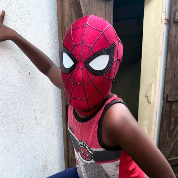 Customer photo review of Spider-Man: Brand New Day Life Size Wearable Mask (Cosplay Version)