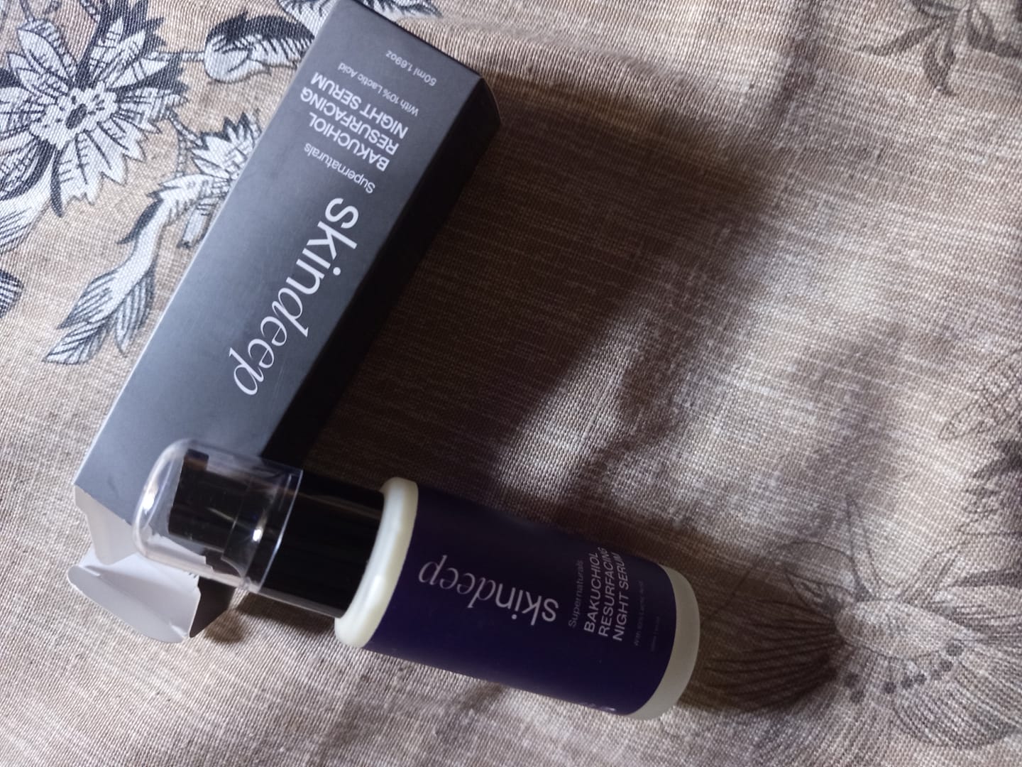 Customer photo review of BAKUCHIOL RESURFACING NIGHT SERUM - with 10% Lactic Acid