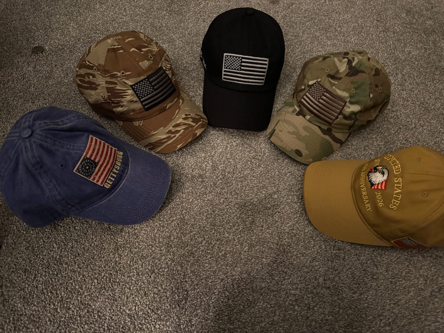 Customer photo review of America 250th Anniversary Hat – American Flag Baseball Cap 1776 - 2026 (Exclusive)