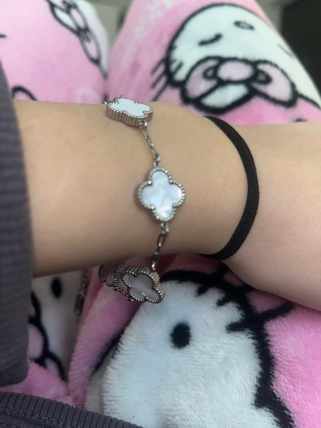 Customer photo review of Set Bratara + Colier Argintiu Flower Alb