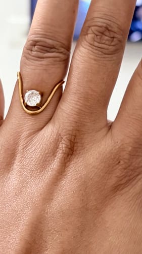 Customer photo review of Trendy Curve Diamond Ring