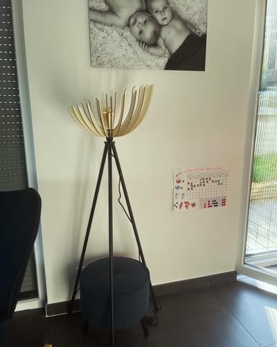 Customer photo review of Athéna teinté Chêne | Lampadaire