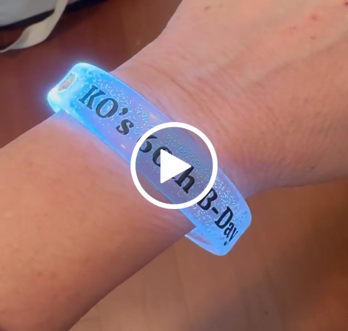 Customer video review of Multicolor LED Glow Bracelet