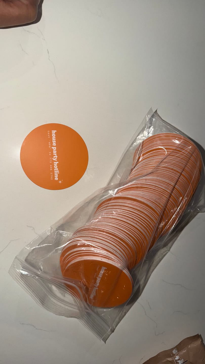 Customer photo review of Circle Stickers
