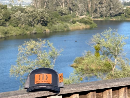 Customer photo review of DyeCharm Custom Leather Patch Hats