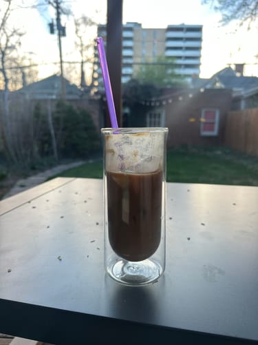 Customer photo review of FLUR Iced Coffee Glasses