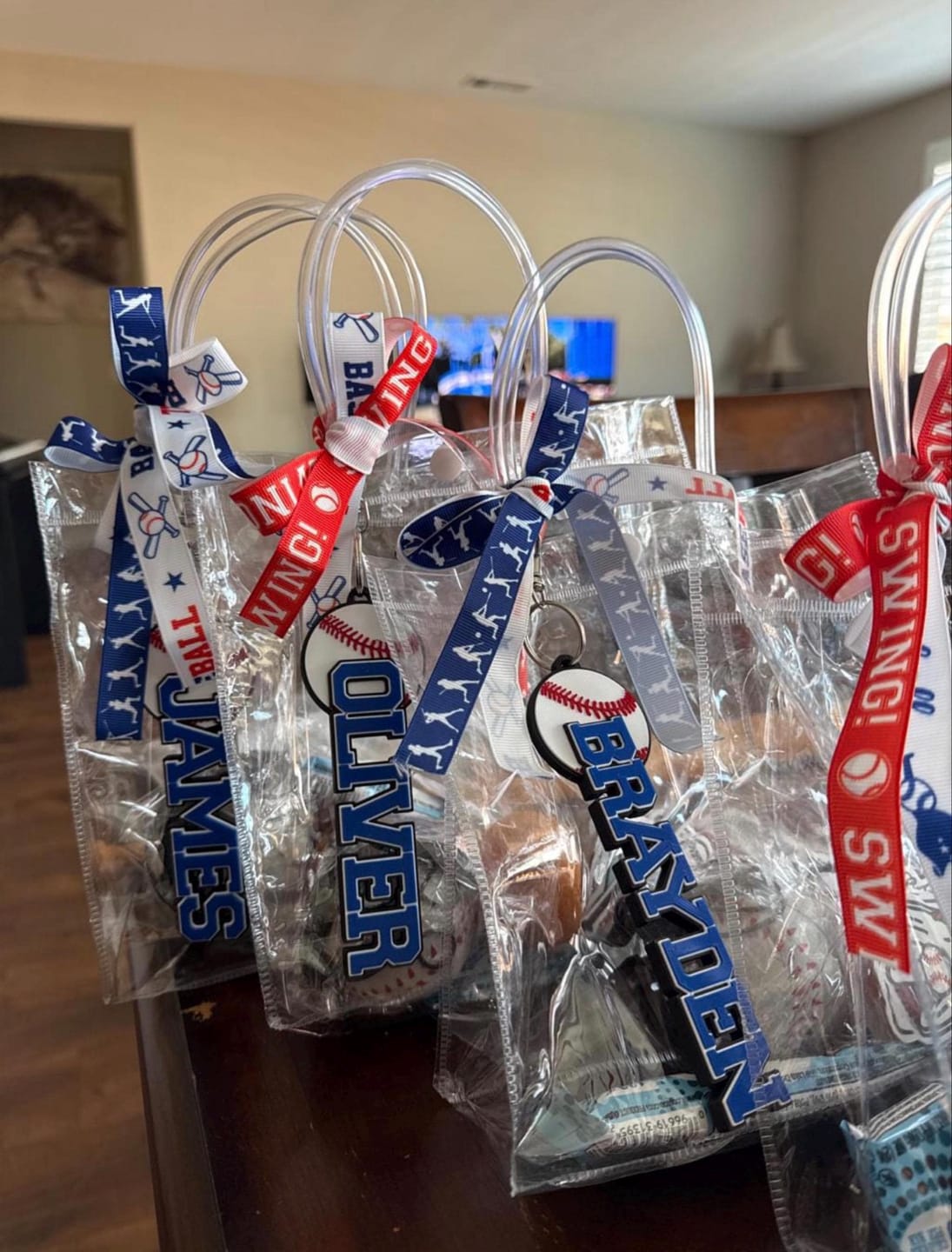 Customer photo review of Personalized Baseball Bag Tag - Team and Player Gift