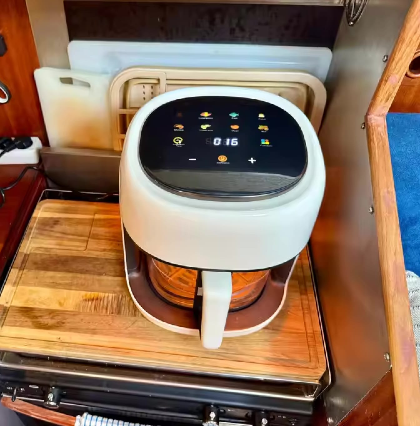 Customer photo review of Premium Chemical Free Glass Air Fryer