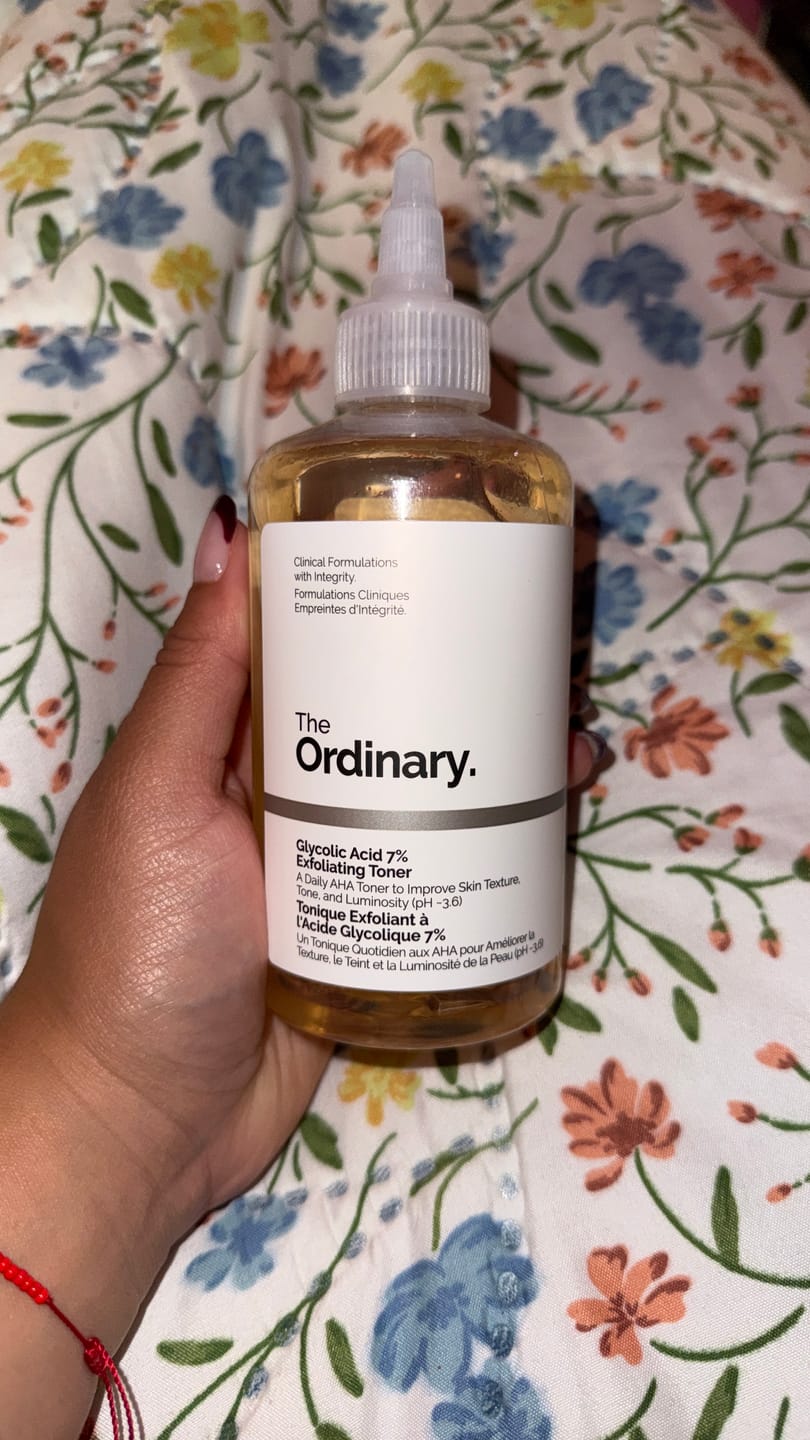 Customer photo review of Glycolic Acid 7% Exfoliating Toning Solution