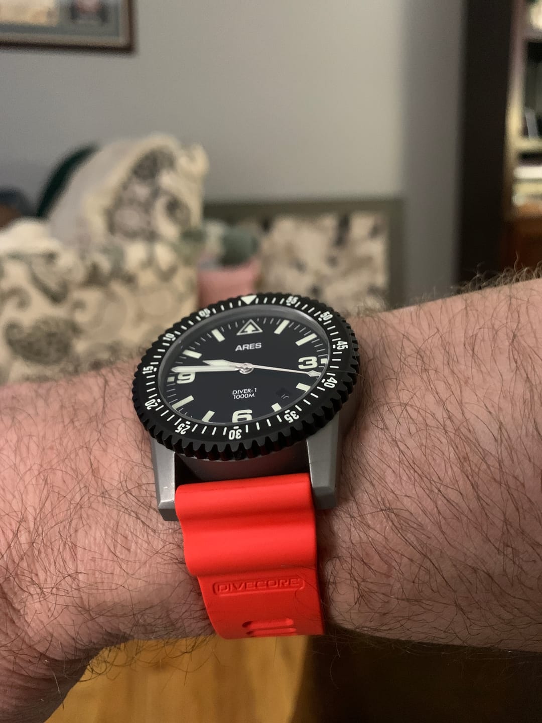 Customer photo review of Divecore - American FKM - HP Professional Diving Watch Strap - Orange