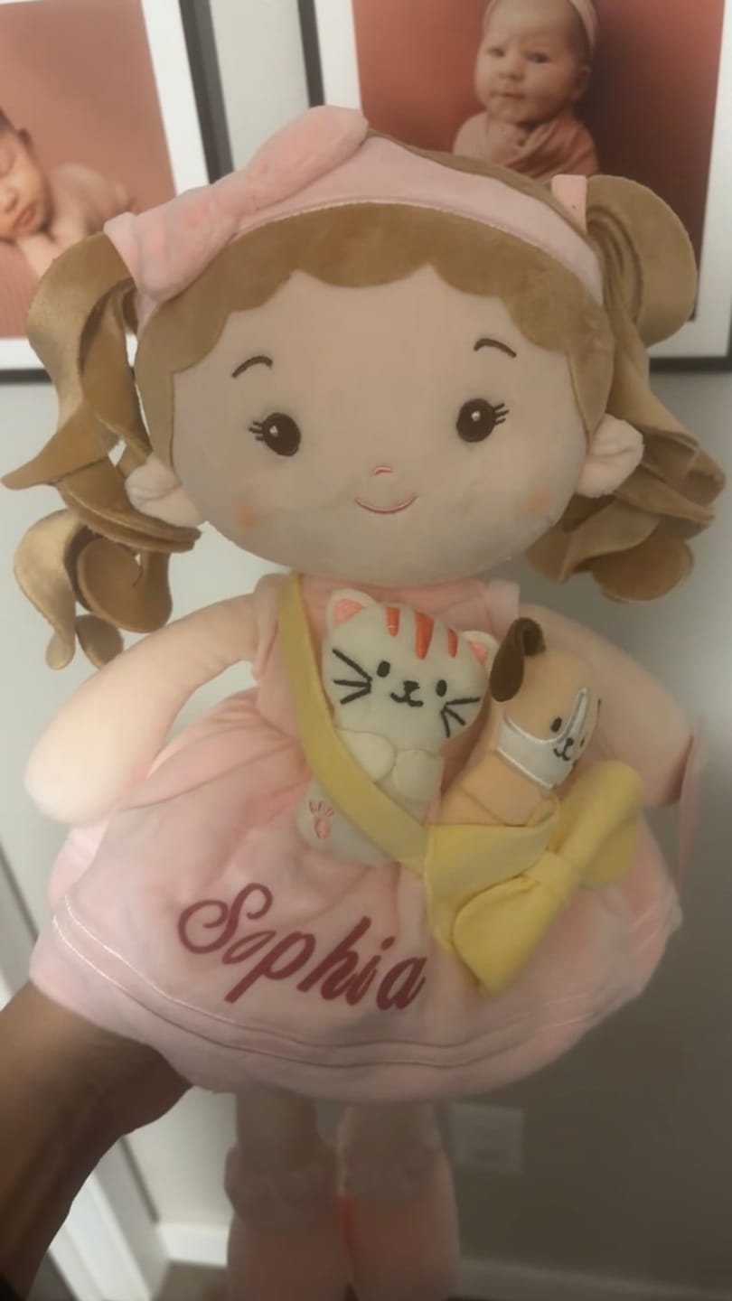 Customer photo review of Personalized Milly Girl & Her Pet