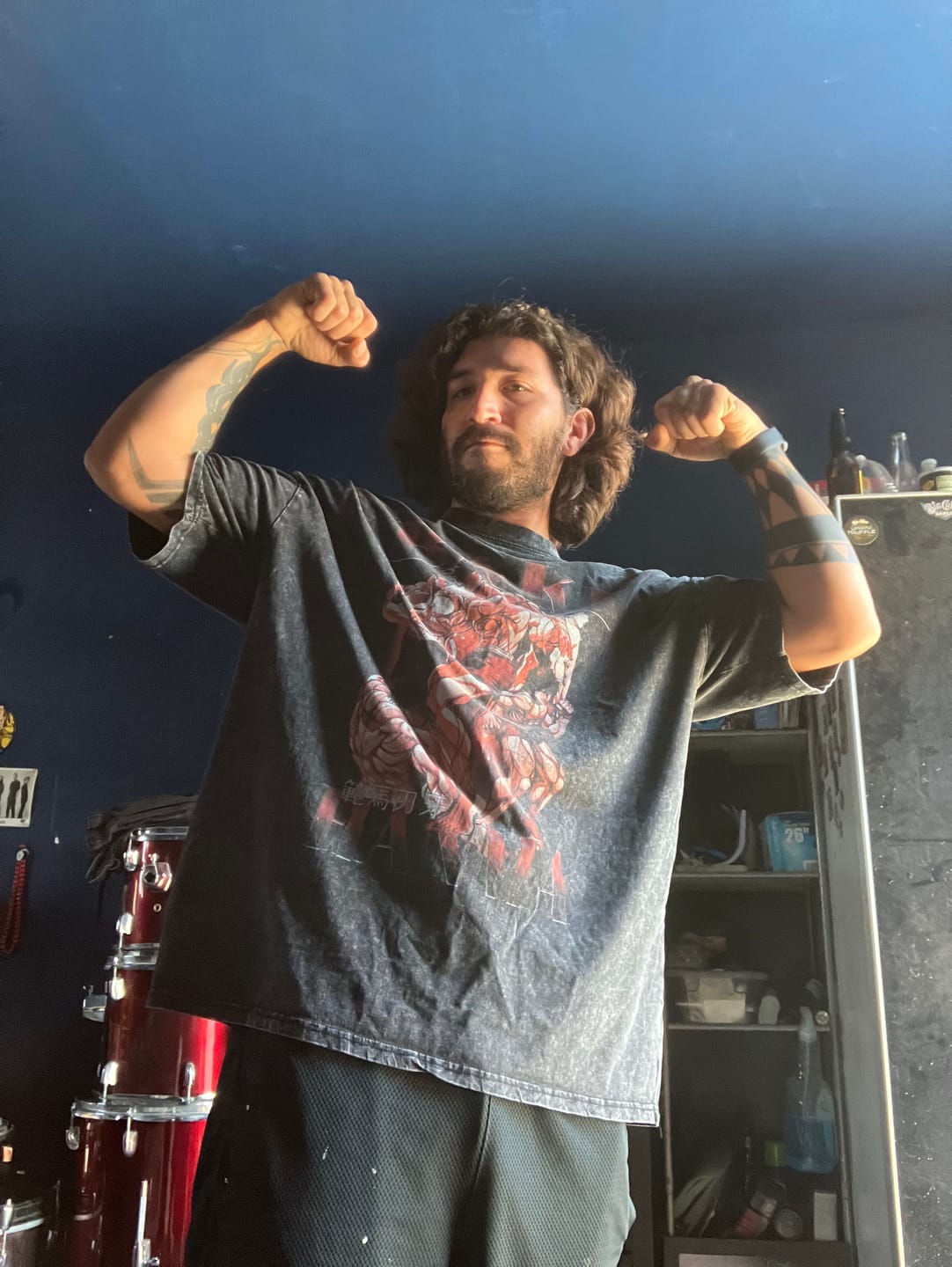 Customer photo review of BAKI HANMA VINTAGE OVERSIZE TEE
