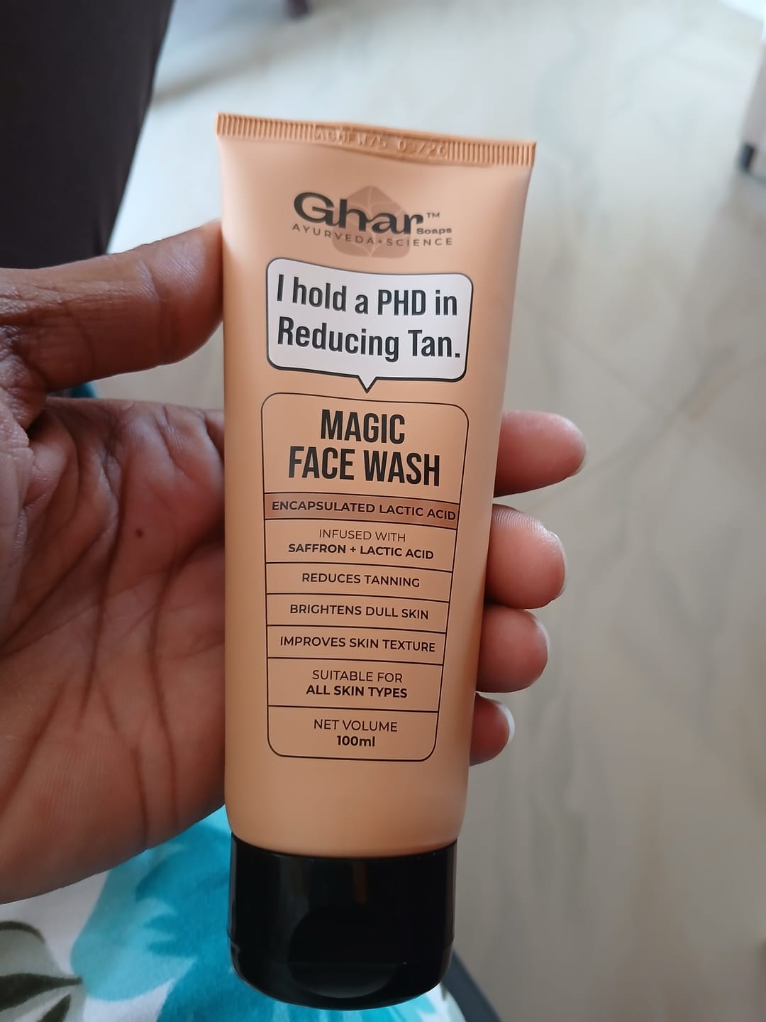 Customer photo review of Magic Face wash With Saffron and Lactic Acid