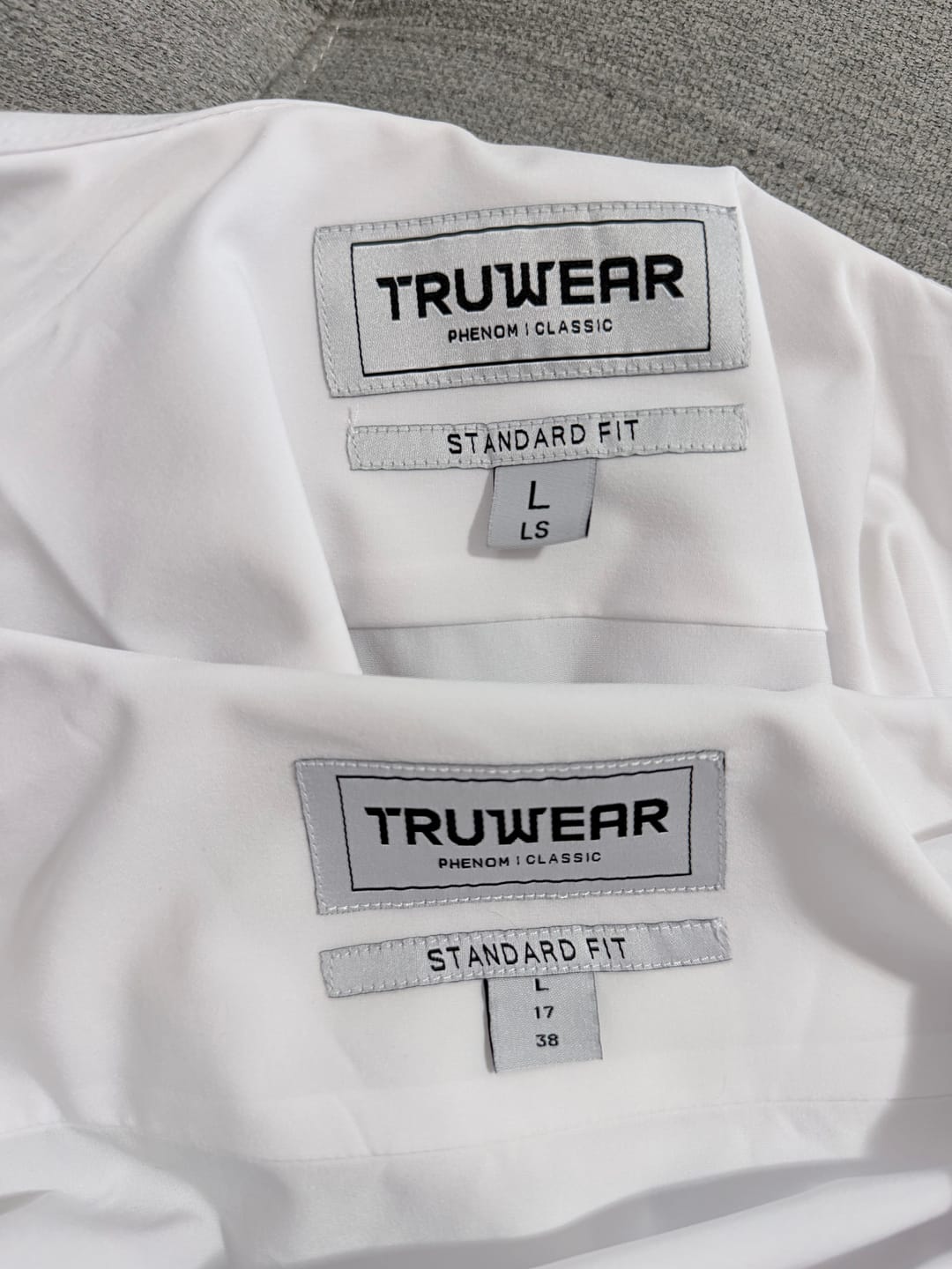 Customer photo review of Phenom Classic White Dress Shirt