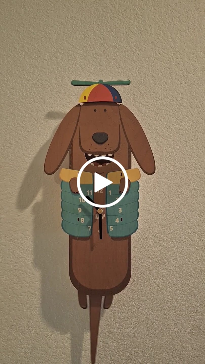 Customer video review of Gus the Dachshund Pendulum Clock