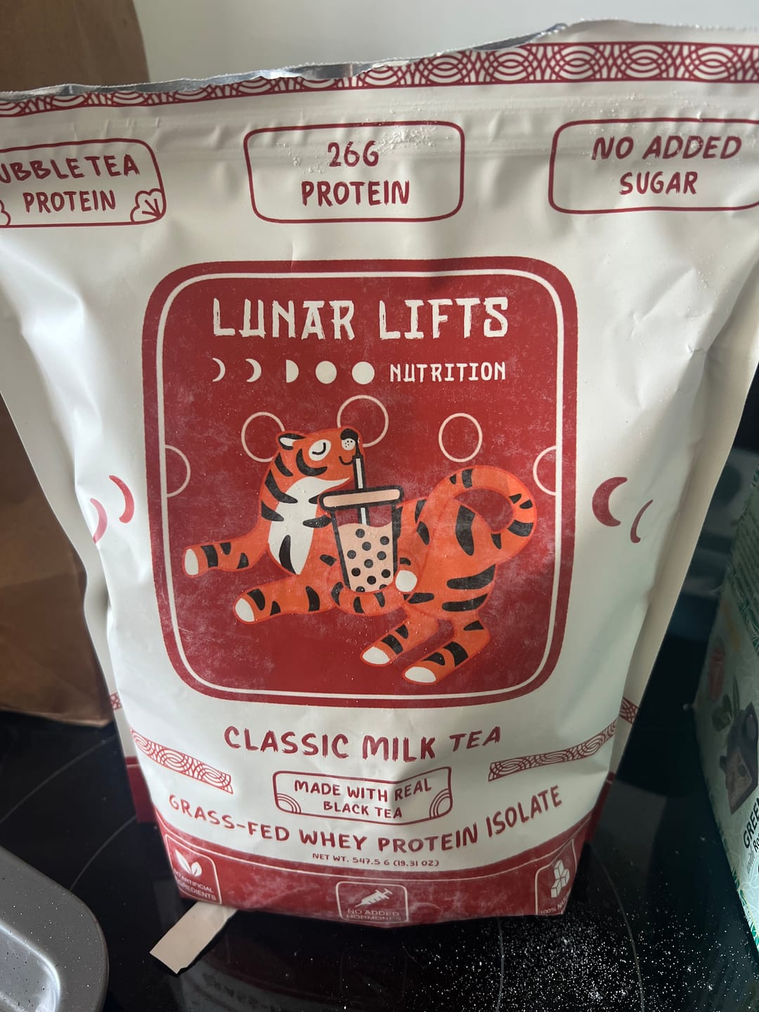 Customer photo review of Classic Milk Tea Whey Protein