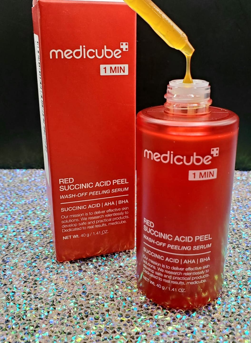 Customer photo review of Medicube 21% Red Succinic Acid Cleansing Booster Serum (Peel)