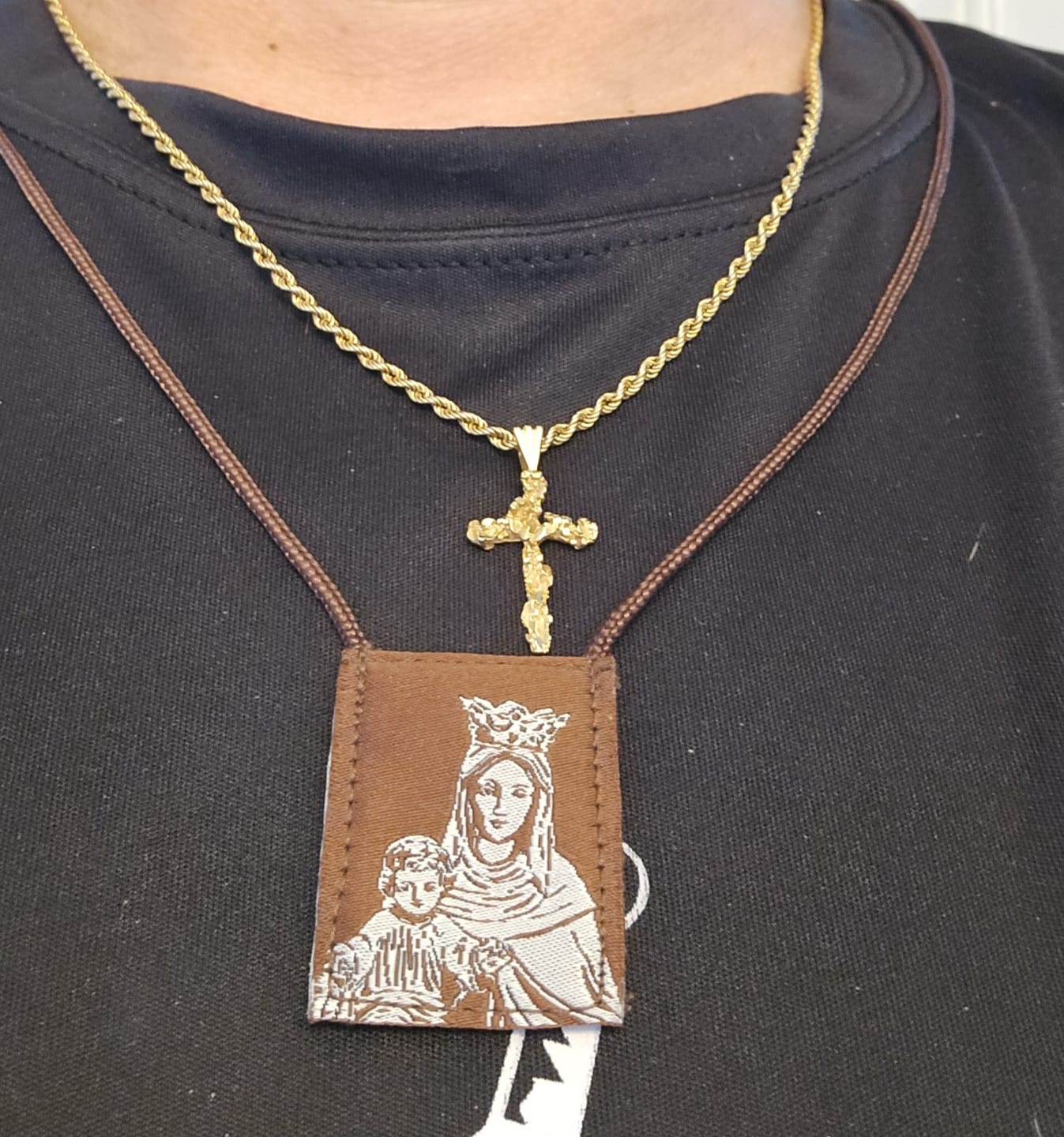 Customer photo review of OLMC Promise | Our Lady of Mt. Carmel Premium Brown Scapular