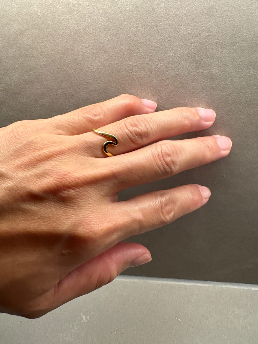 Customer photo review of Gold - Saltwater Wave Ring