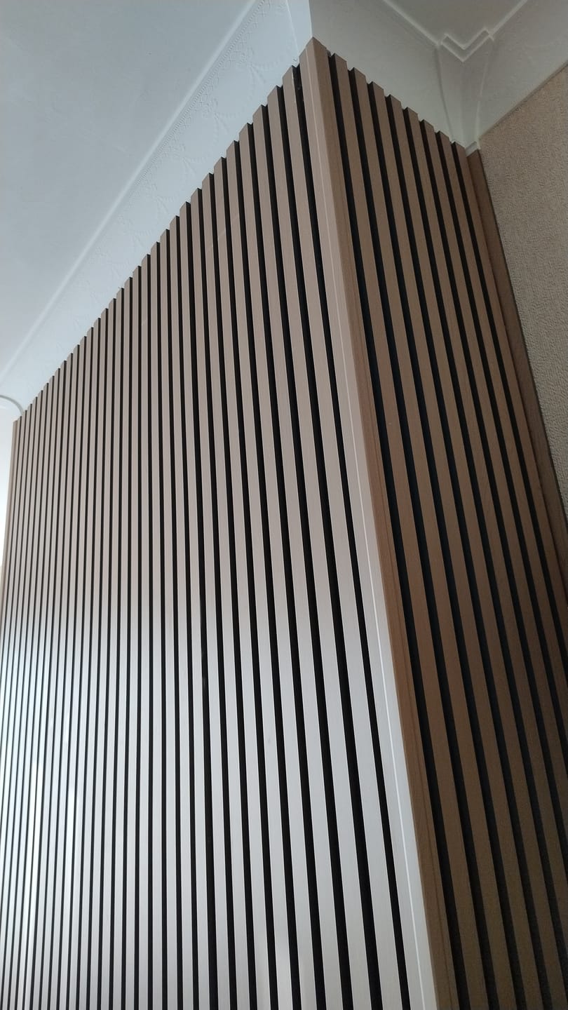 Customer photo review of Acoustic Wall Panel End Trim (Multiple Colours)