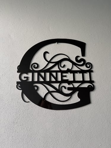 Customer photo review of Personalized Monogram - Metal Wall Art