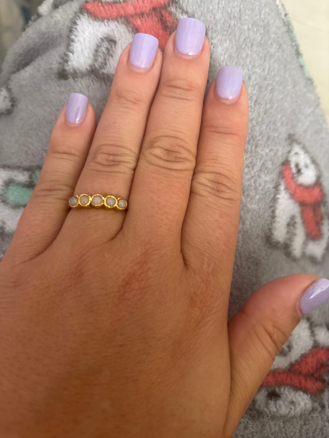 Customer photo review of Vintage Aquamarine Wrap Ring