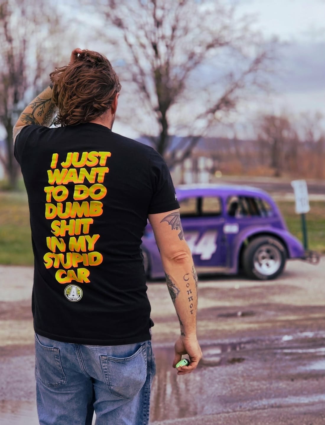 Customer photo review of Stupid Car Tee