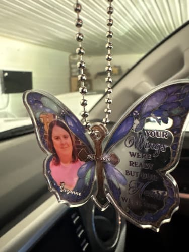 Customer photo review of I Am Always With You - Personalized Acrylic Car Hanger CO25