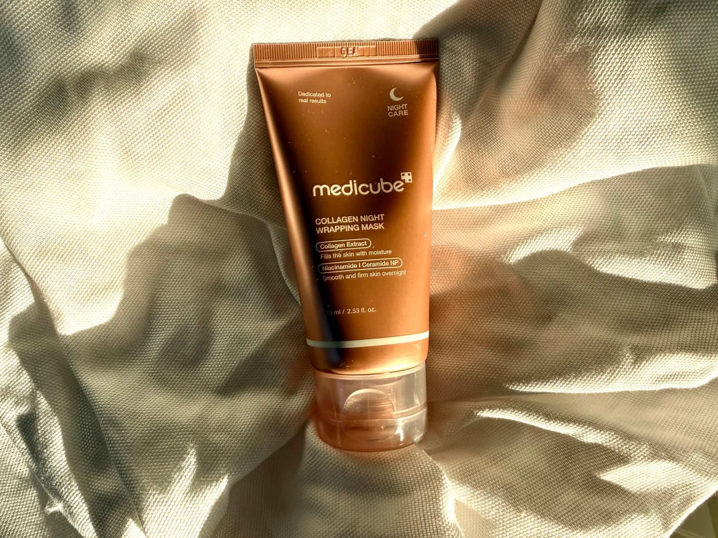 Customer photo review of Medicube Collagen Night Wrapping Mask