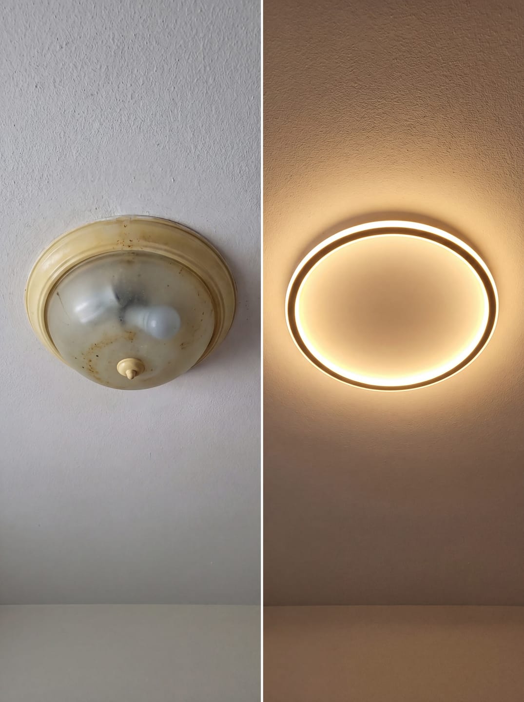 Customer photo review of ScandiGlobe | Gold Scandinavian Ceiling Light