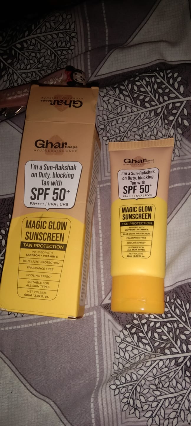 Customer photo review of Magic Sunscreen with SPF 50+ & PA++++