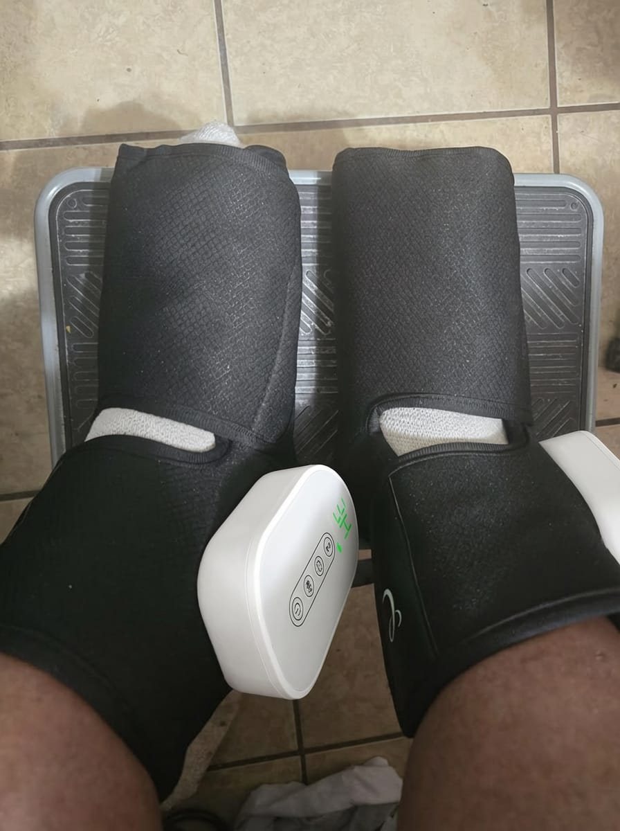 Customer photo review of Terapod - Foot & Ankle Heat Compression Massager