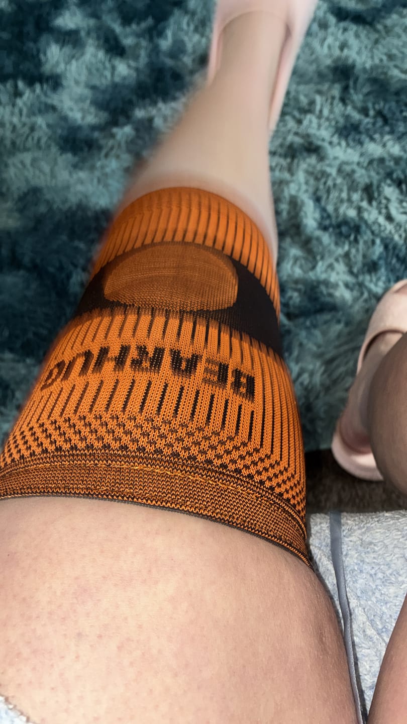 Customer photo review of Knee Compression Support Sleeve For Arthritic Relief & Pain Recovery