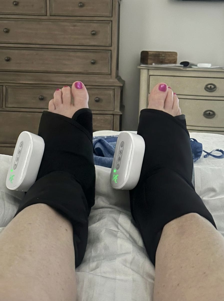 Customer photo review of Terapod - Foot & Ankle Heat Compression Massager