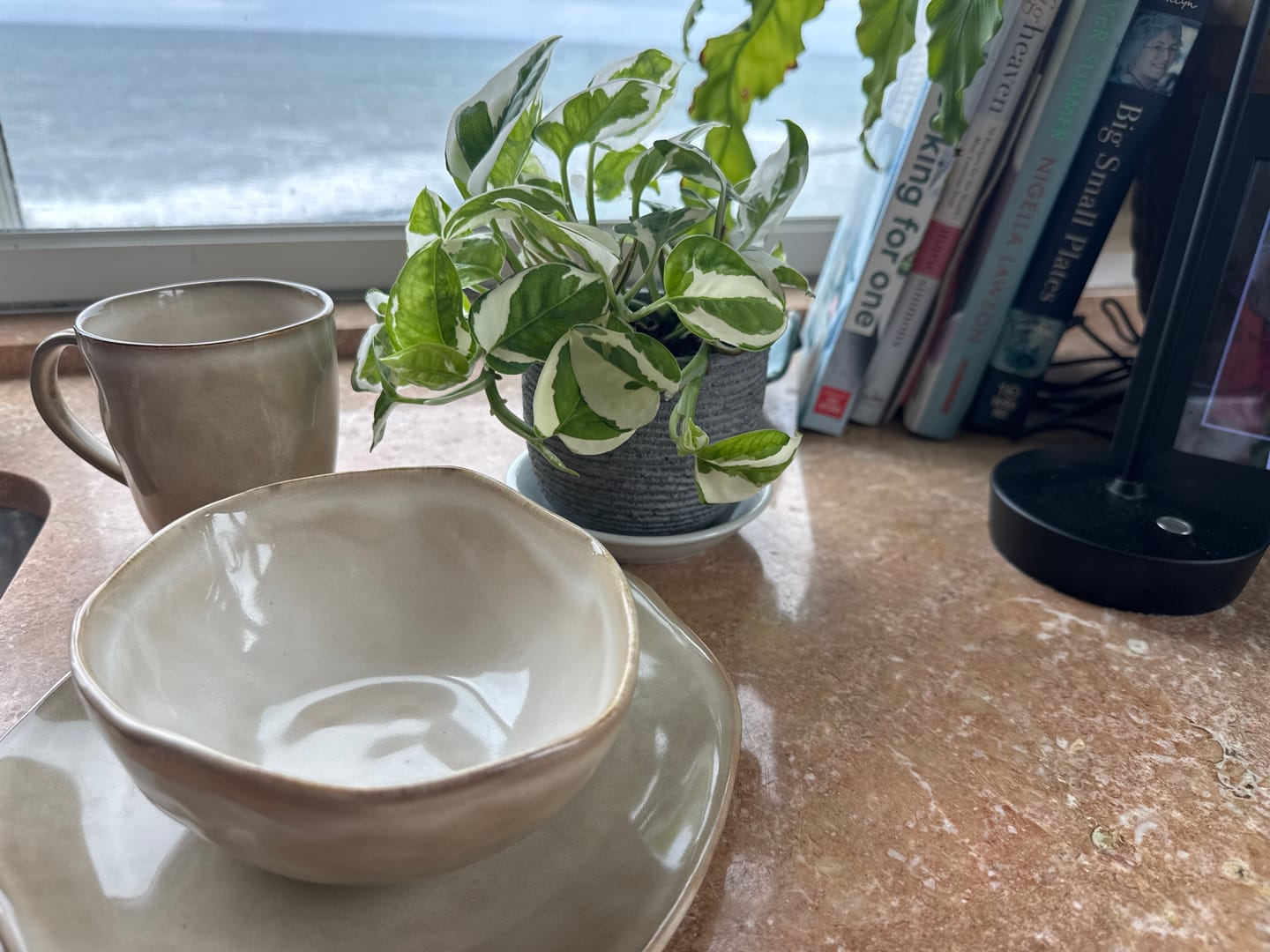 Customer photo review of 16-Piece Stoneware Set-Crema