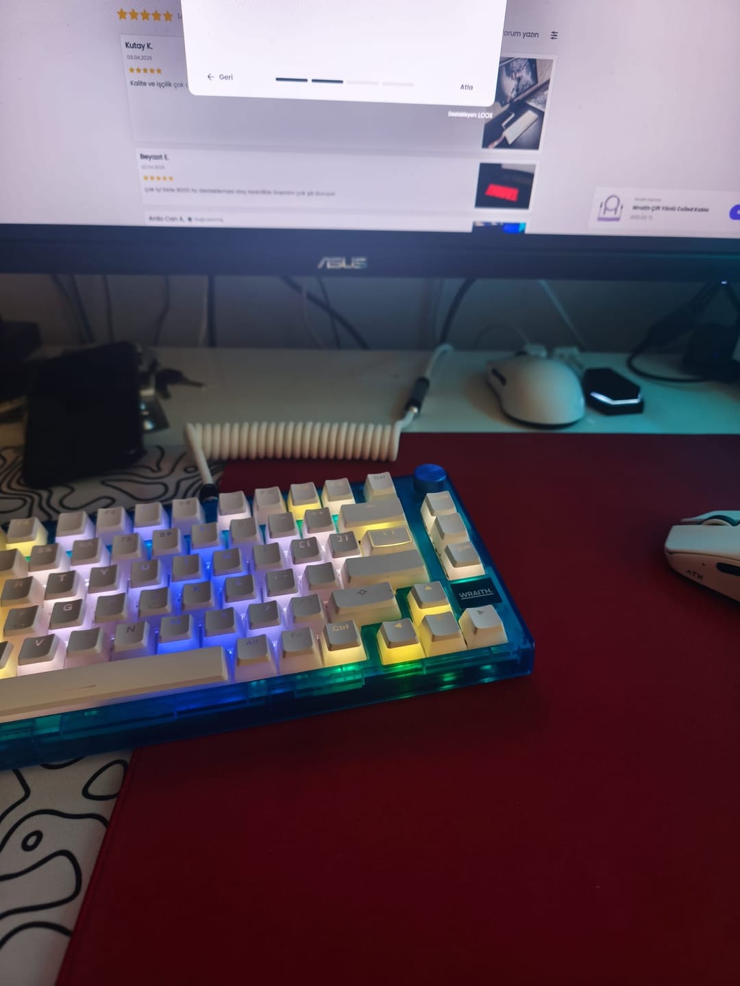 Customer photo review of Wraith Çift Yönlü Coiled Kablo