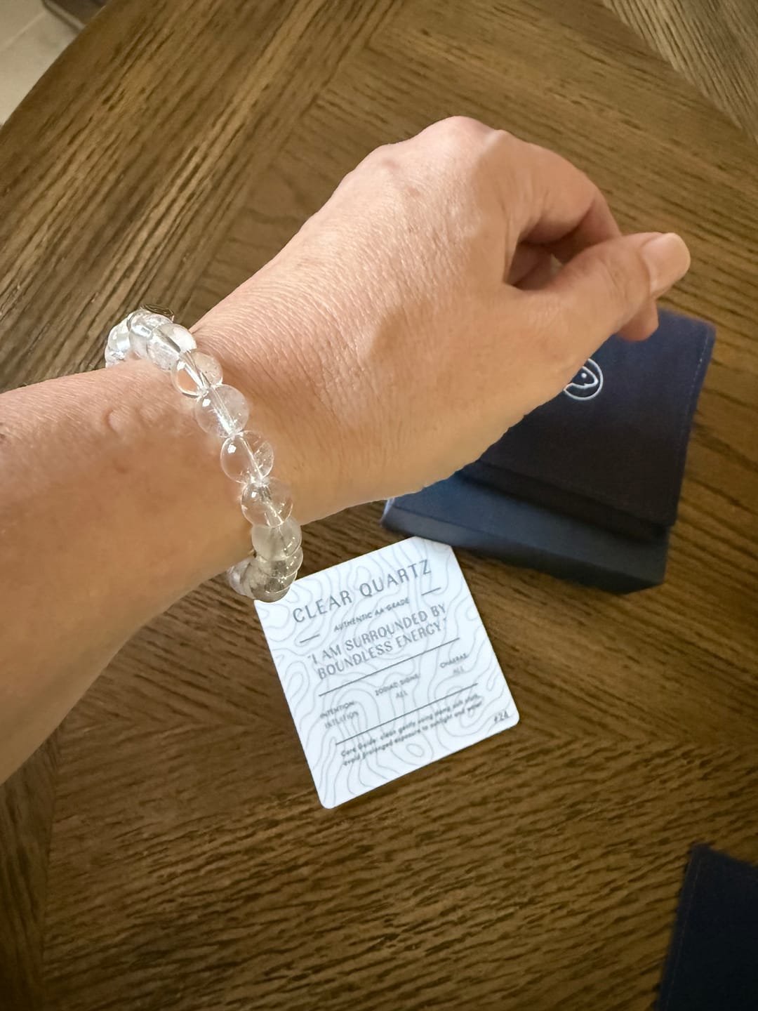 Customer photo review of Clear Quartz Bracelet
