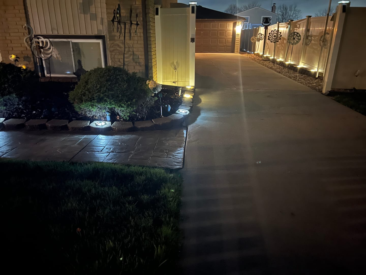 Customer photo review of Solar LED Deck Lights Outdoor Stair Lights Waterproof Blue/Warm White