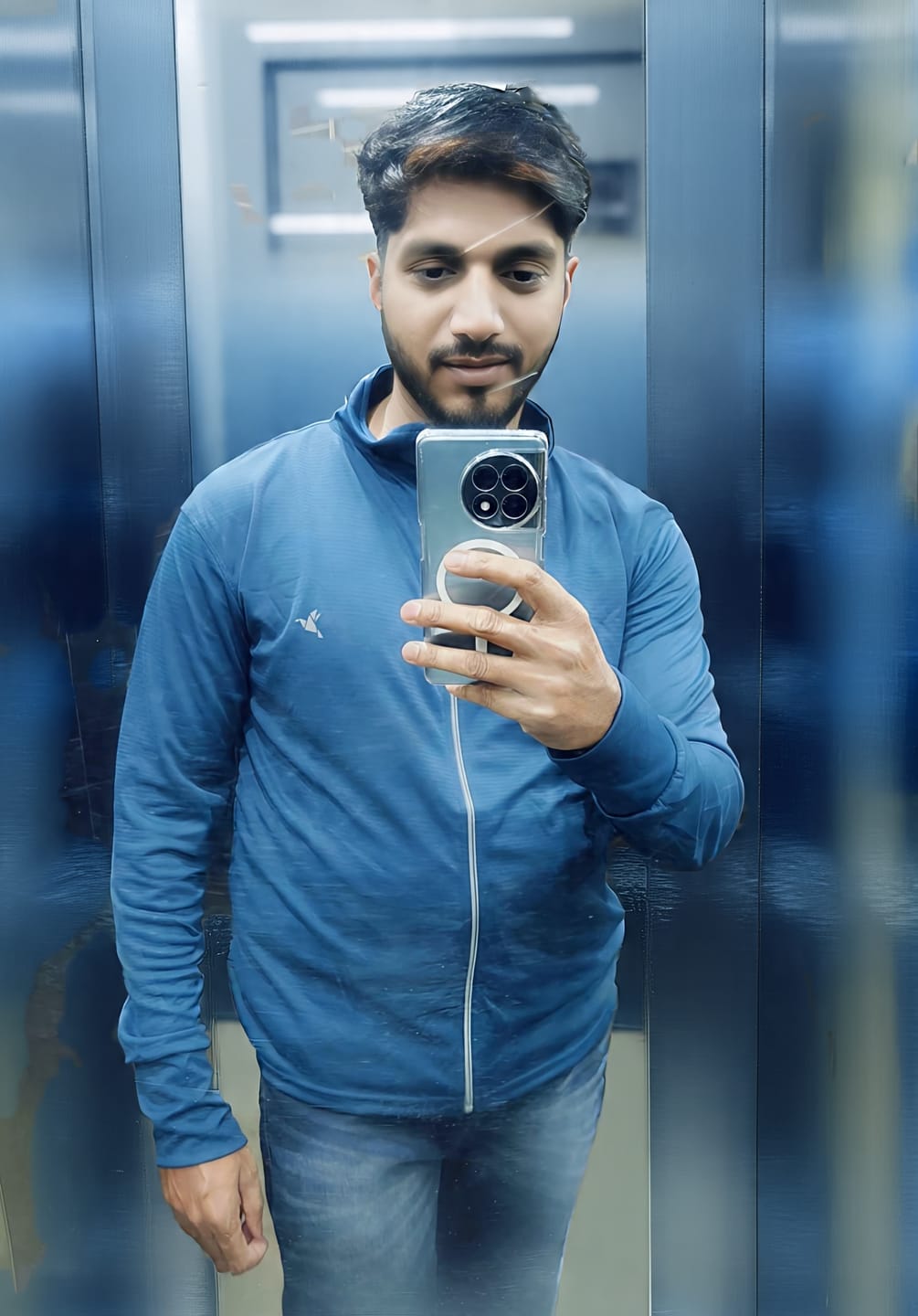 Customer photo review of Sapphire Blue - Sunblock Jacket