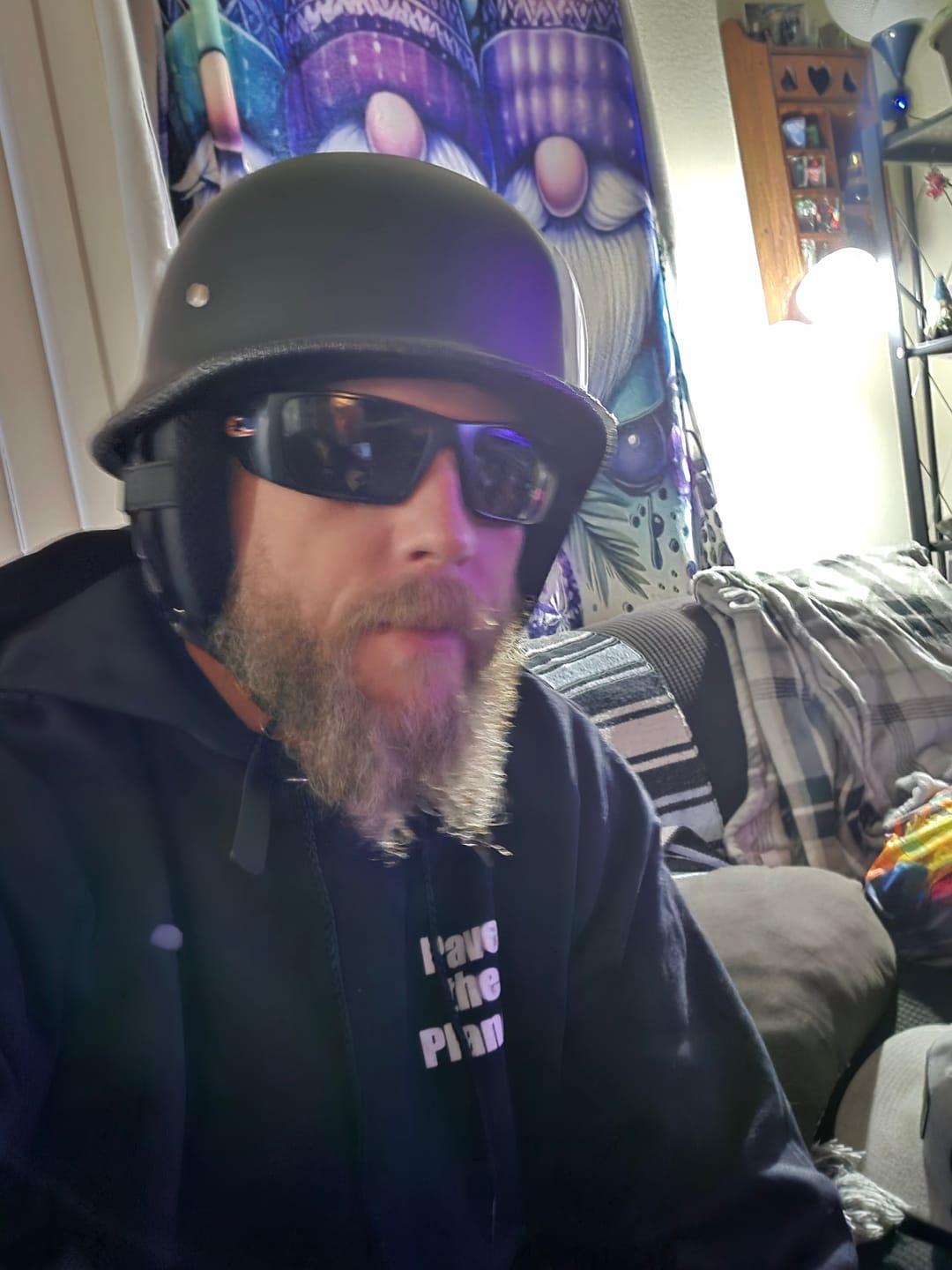 Customer photo review of Mayan Style Half Helmet Lightweight Face German Style DOT Helmet - Matte Black