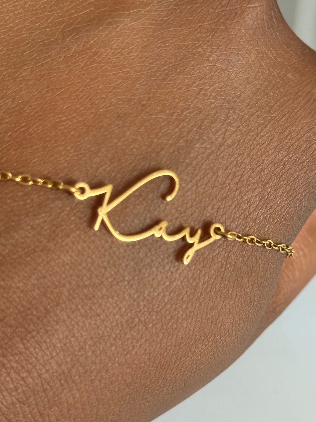Customer photo review of Mon Petit Name Necklace