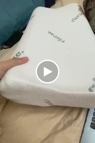 Customer video review of Contour Memory Foam Pillow suitable for Neck & Shoulder Pain